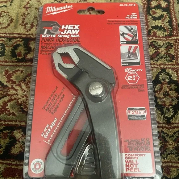 Milwaukee Red Hex Jaw Pliers - Picture 2 of 4